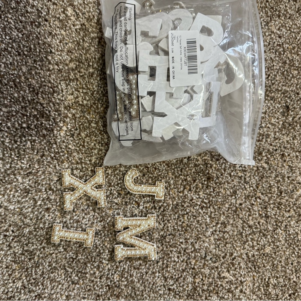 Bejeweled letter stickers.